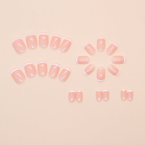 Artificial nail set with elegant French finish Bowlift