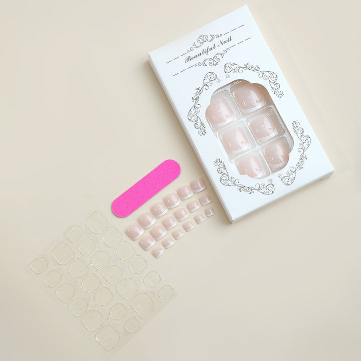 Artificial nail set with flexible nails and caring accessories Bowlift