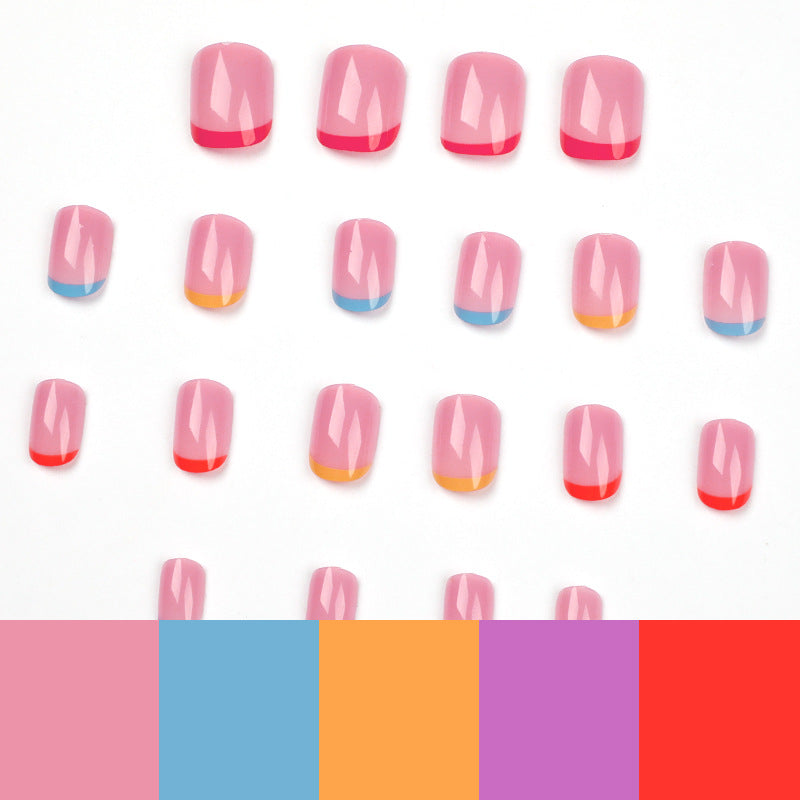 Nail art with colorful tips Bowlift