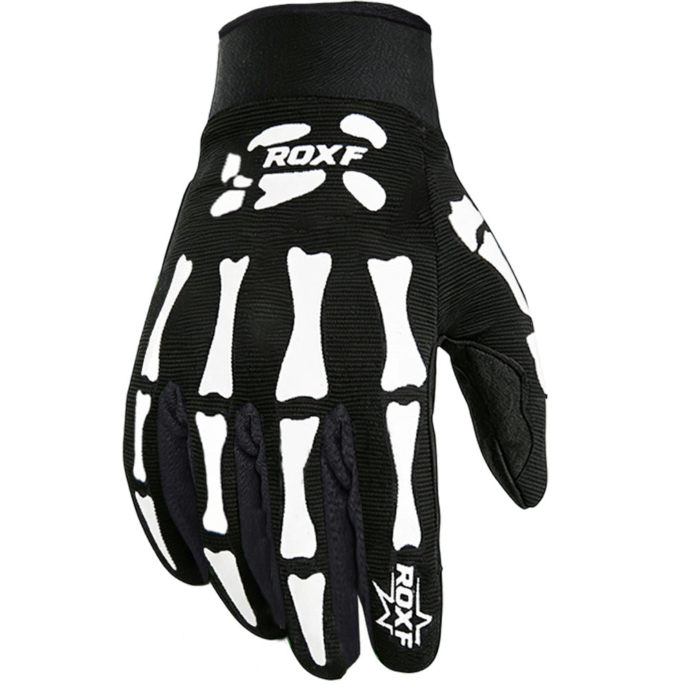 Skeleton Print Lightweight Full-Finger Cycling Gloves Bowlift
