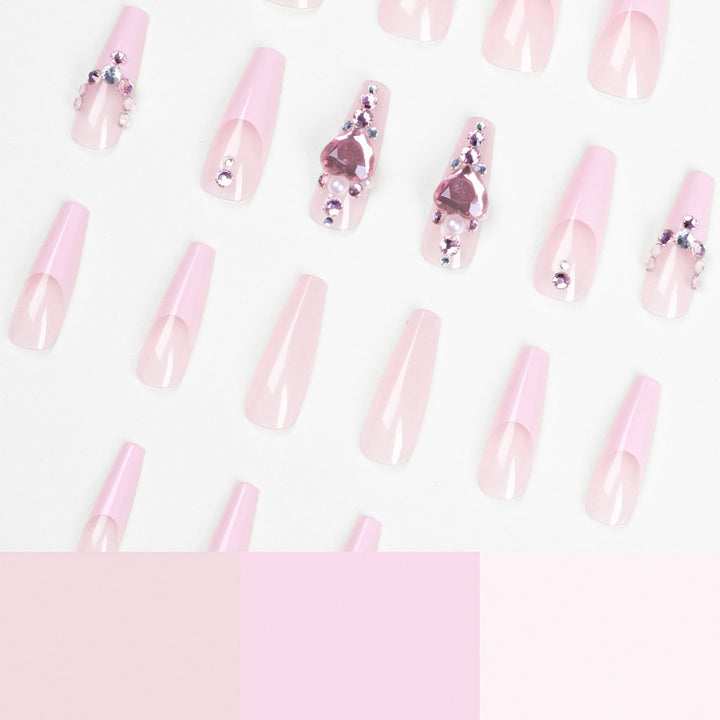 Glamorous nail extensions with glitter embellishments Bowlift