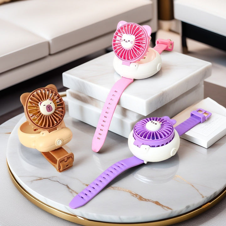 Ladies Portable Hand Fan in Cute Animal Design Bowlift