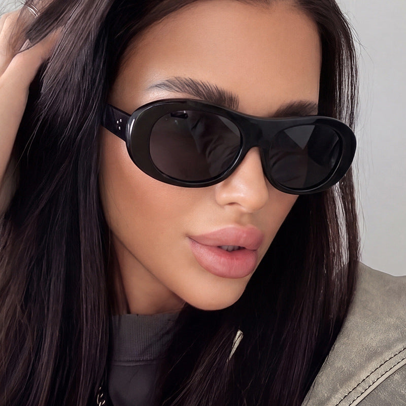 Women's fashionable oversized sunglasses with elegant tortoiseshell pattern Bowlift