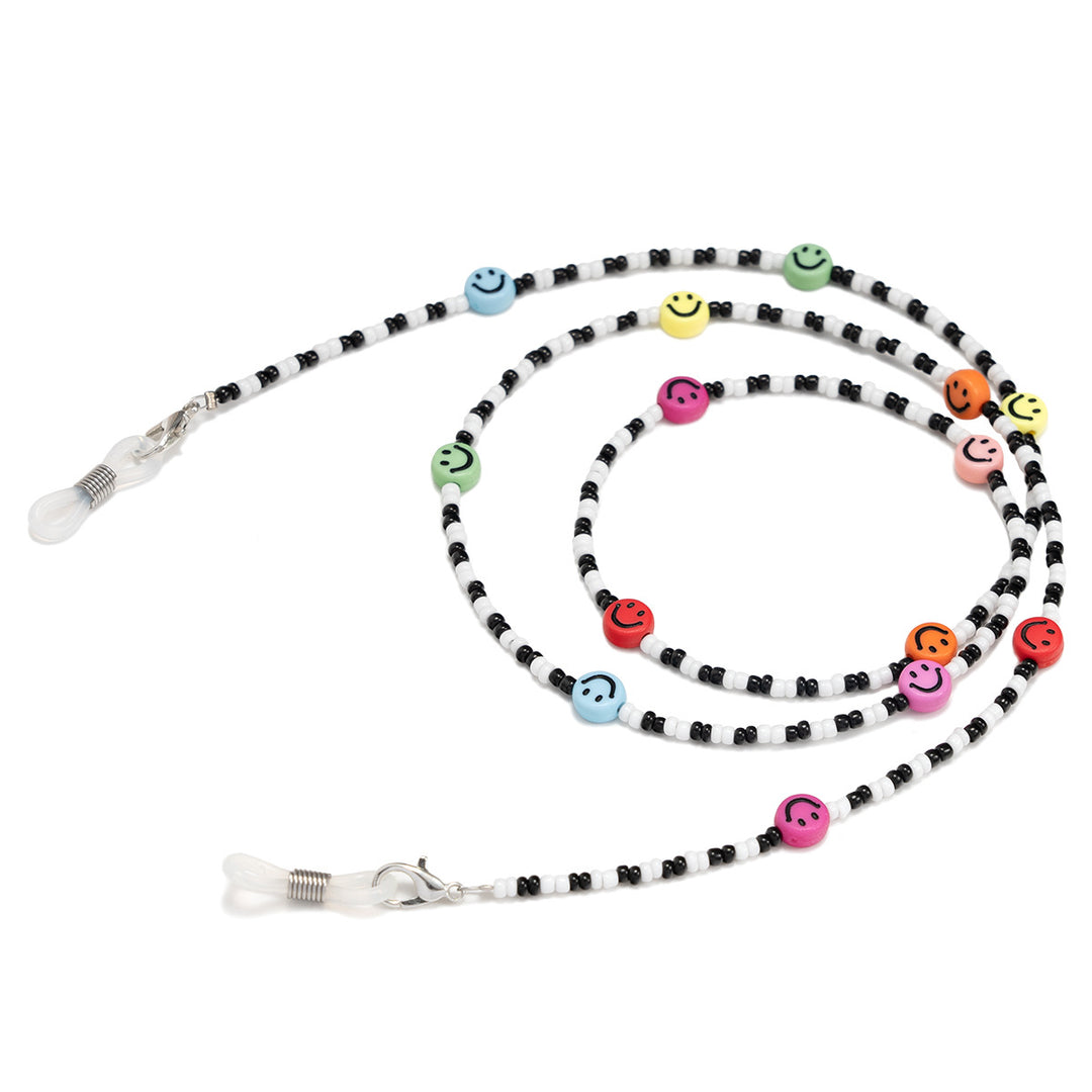Colorful Beaded Smile Face Eyewear Chain Bowlift