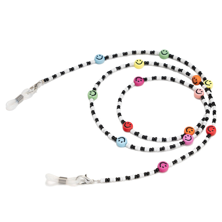 Colorful Beaded Smile Face Eyewear Chain Bowlift
