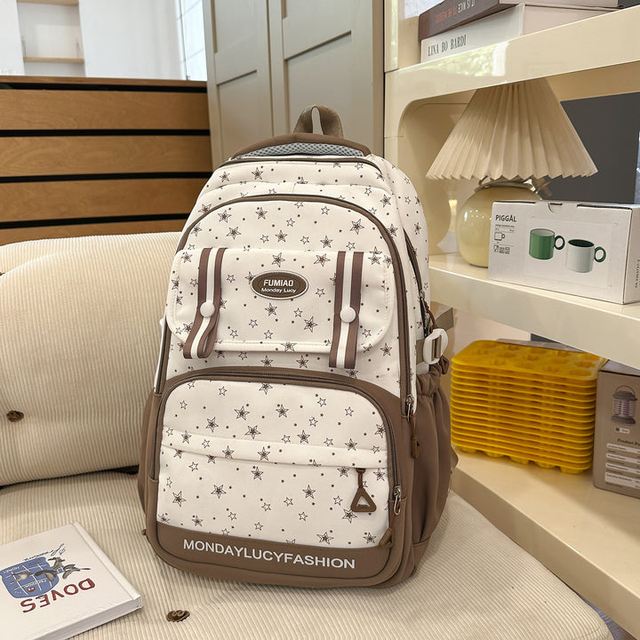 Star Patterned Multi-Functional Backpack Bowlift