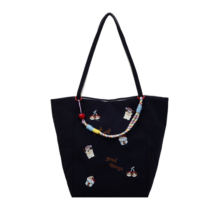 Embroidered Casual Tote Bowlift