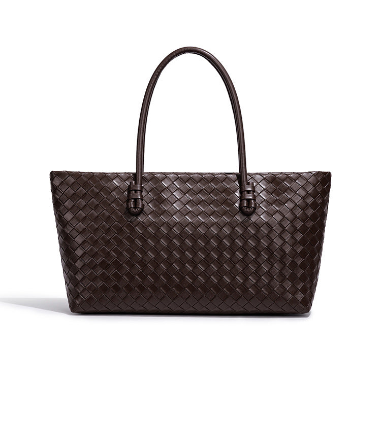 Woven Leather Tote Bag Bowlift