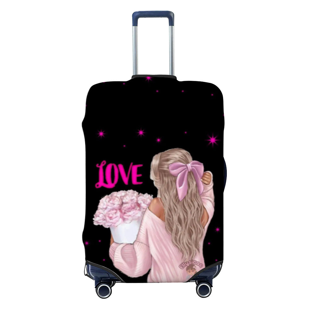 Ladies nan elastic suitcase cover with motif print, water-repellent and tear-resistant, with handle and telescopic opening Bowlift