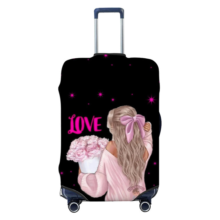 Ladies nan elastic suitcase cover with motif print, water-repellent and tear-resistant, with handle and telescopic opening Bowlift