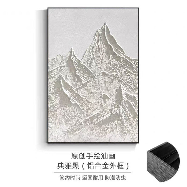 3D Mountain Relief Framed Canvas Artwork