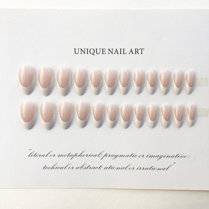 Elegant French Tip Press-On Nail Set