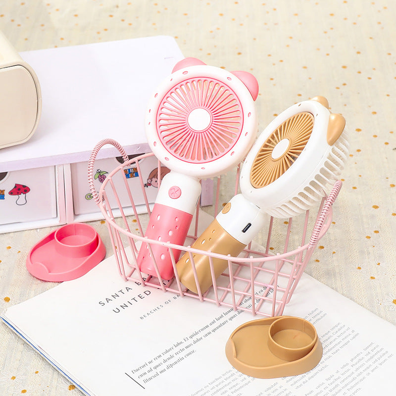 Women Portable Handheld Fan with Playful Antler Design Bowlift