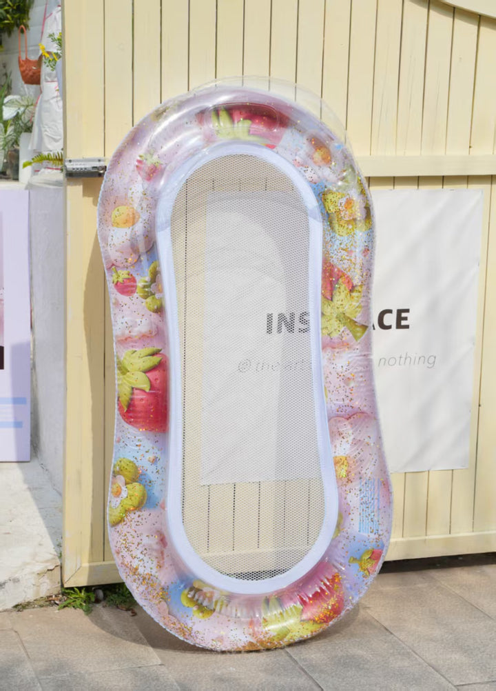 Women's Inflatable Swimming Ring with Watermelon Design Bowlift