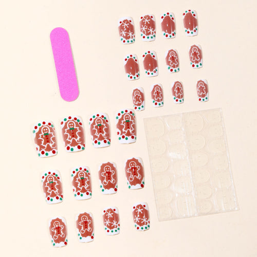 Festive Gingerbread-Themed Nail Art Extensions Bowlift