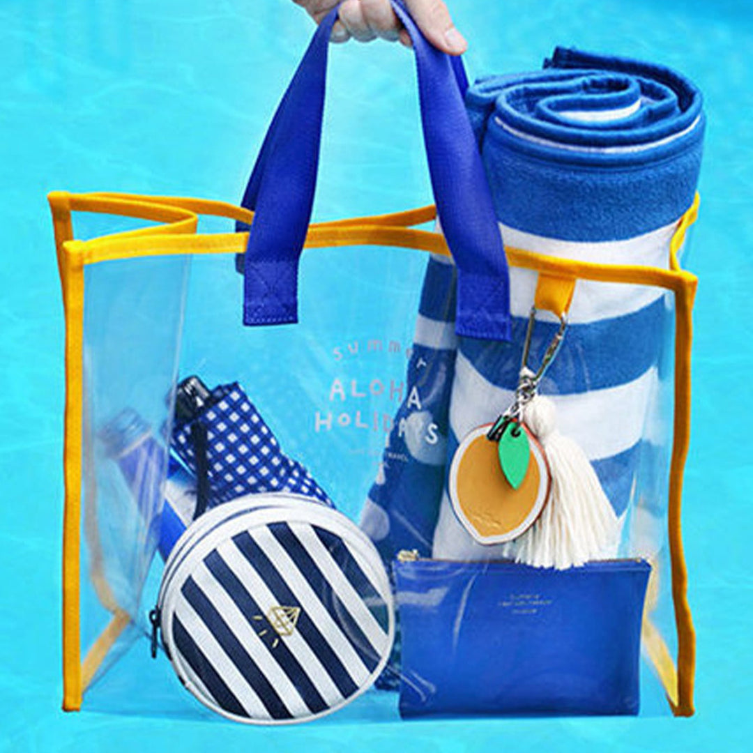 Transparent Beach Bag with Multiple Inner Compartments Bowlift