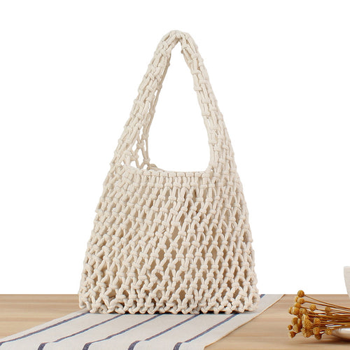 Handcrafted Tote Bag in Modern Mesh Design Bowlift