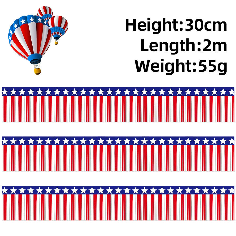 Unisex decorative fringe border made of paper with star banner and elongated hanging strips Bowlift