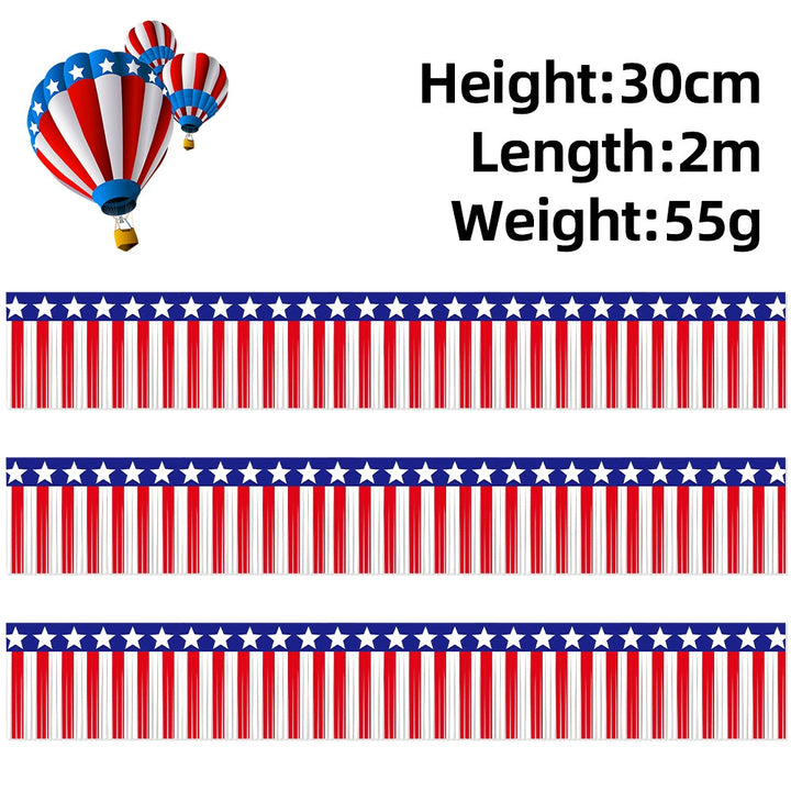 Unisex decorative fringe border made of paper with star banner and elongated hanging strips Bowlift