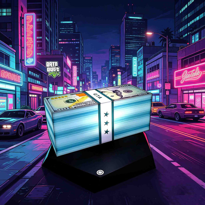 Banknote LED Illusion Night Light with Touch-Dimmable Base Bowlift