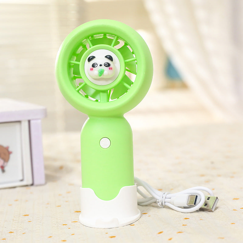 Women Handheld Mini-Fan with USB Charging Function and Ergonomic Design Bowlift