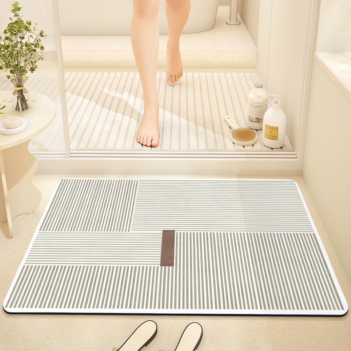 Abstract Geometric Design Bath Mat Bowlift