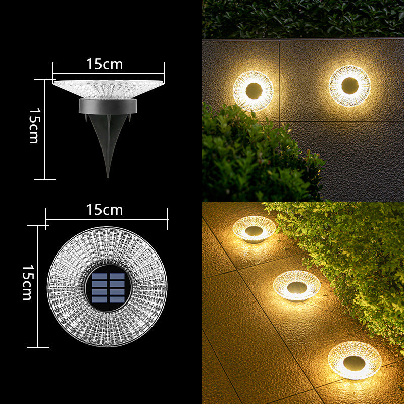 Decorative Solar Acrylic Petal Garden Stake LED Pathway Light Bowlift