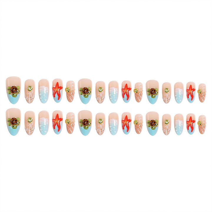 Artificial nails with maritime motifs Bowlift