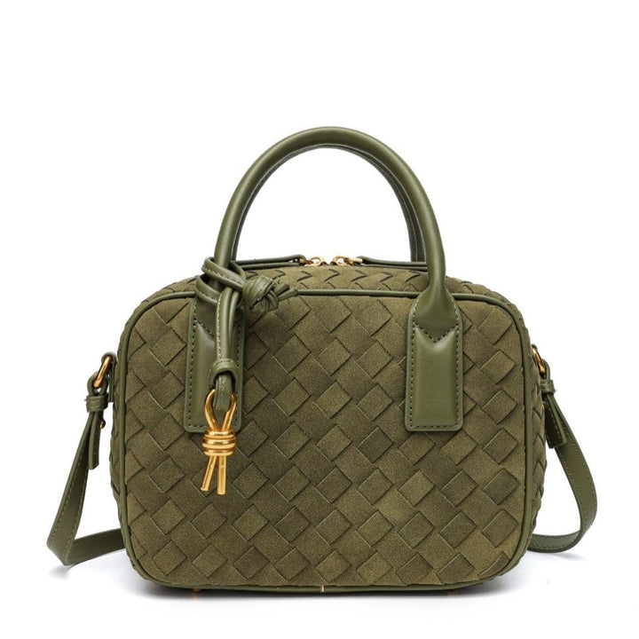 Textured Leather Boutique Handbag Bowlift