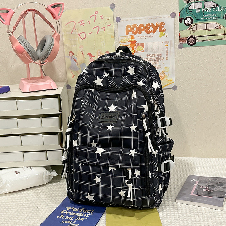Versatile Star-Patterned Backpack Bowlift