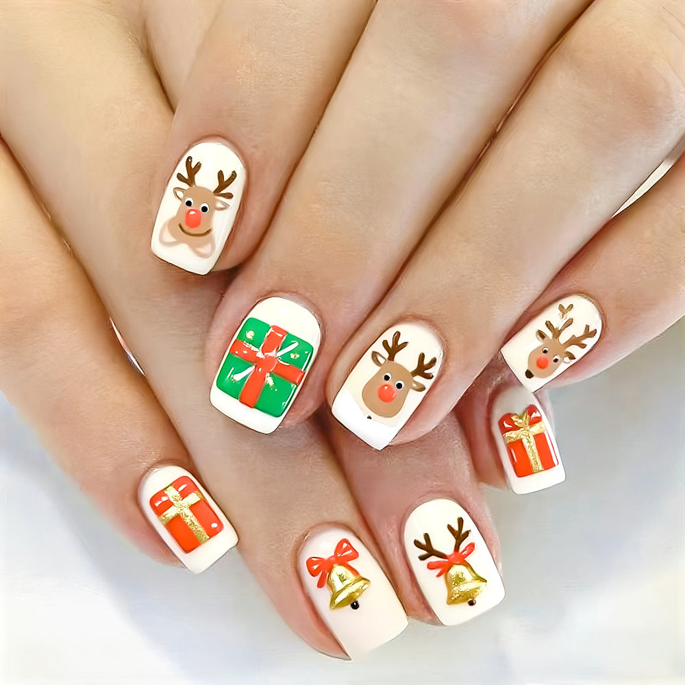Whimsical Holiday-Themed Press-On Nails Bowlift