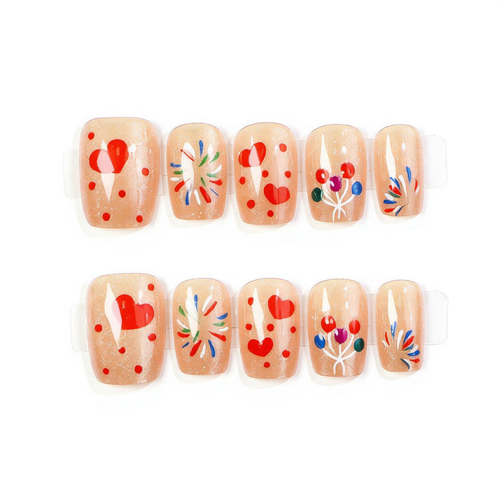 Artistic Seasonal Nail Art Press-On Set Bowlift