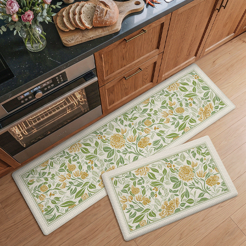 Floral Pattern Kitchen Comfort Mat Set Bowlift