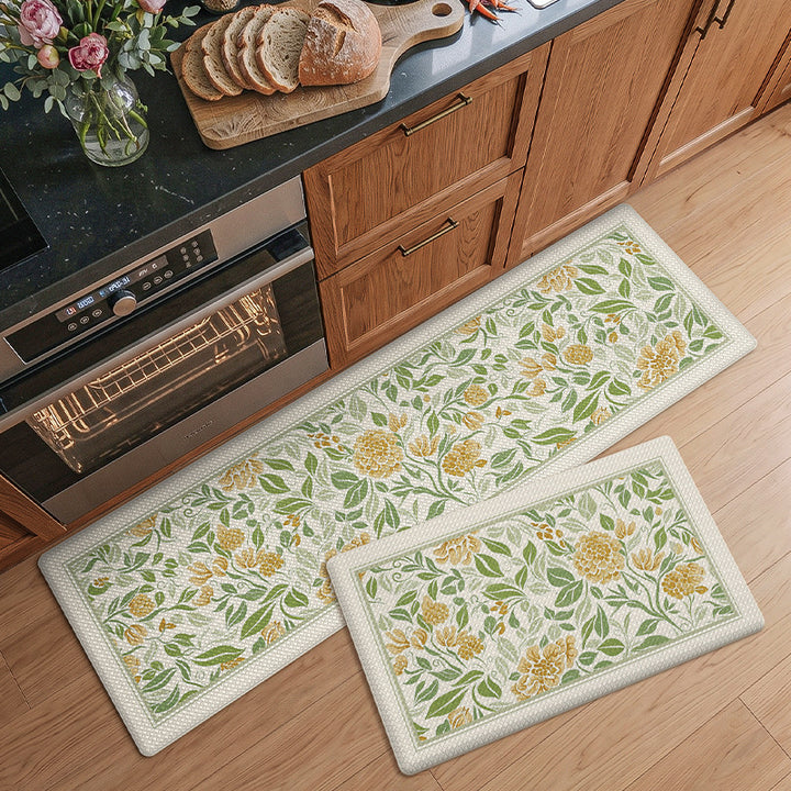 Floral Pattern Kitchen Comfort Mat Set Bowlift