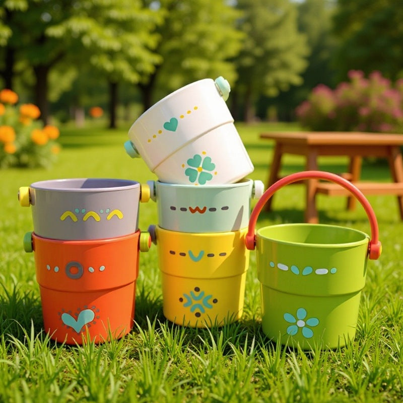 Unisex colorful storage bucket with ergonomic handle Bowlift