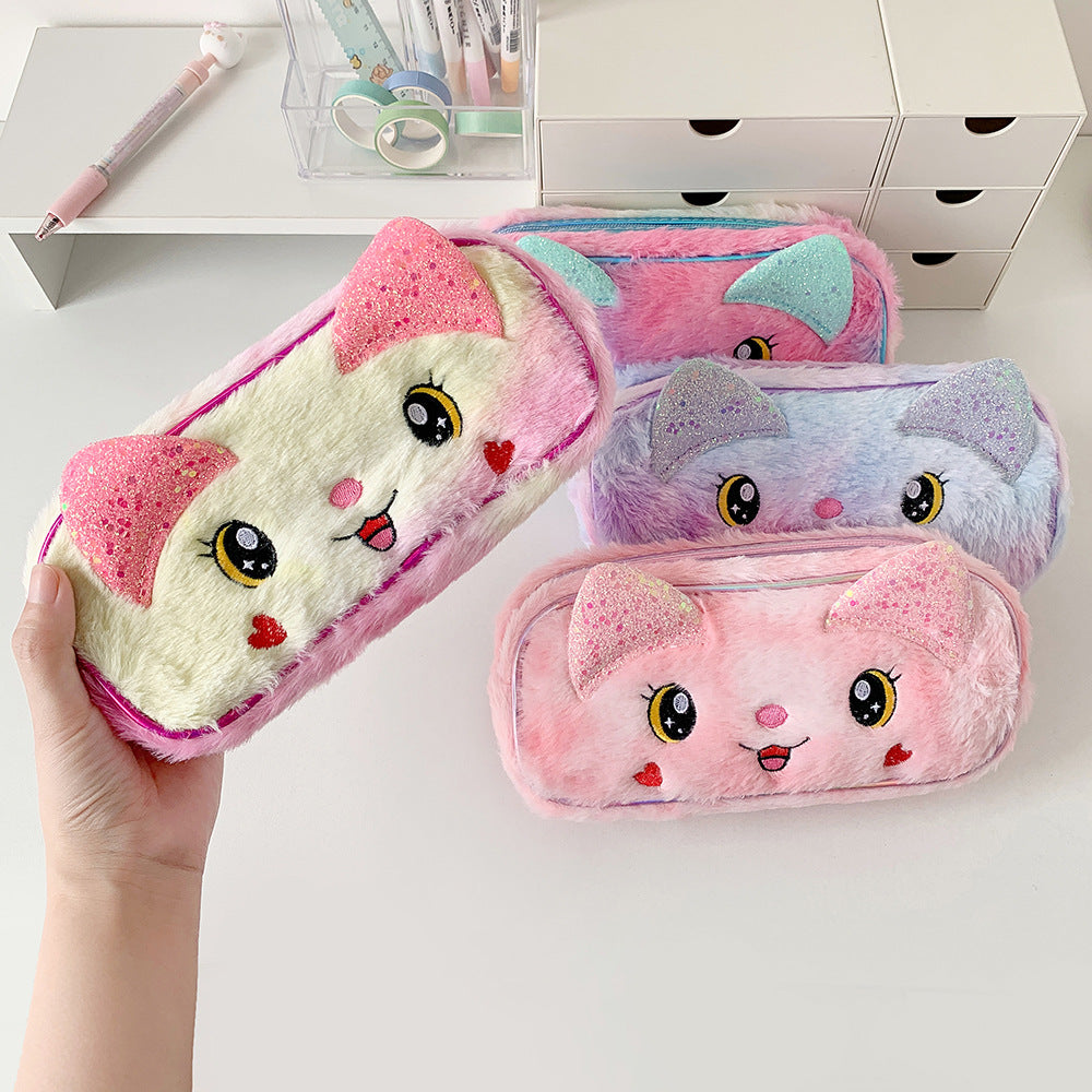 Plush Animal-Themed Pencil Case Bowlift