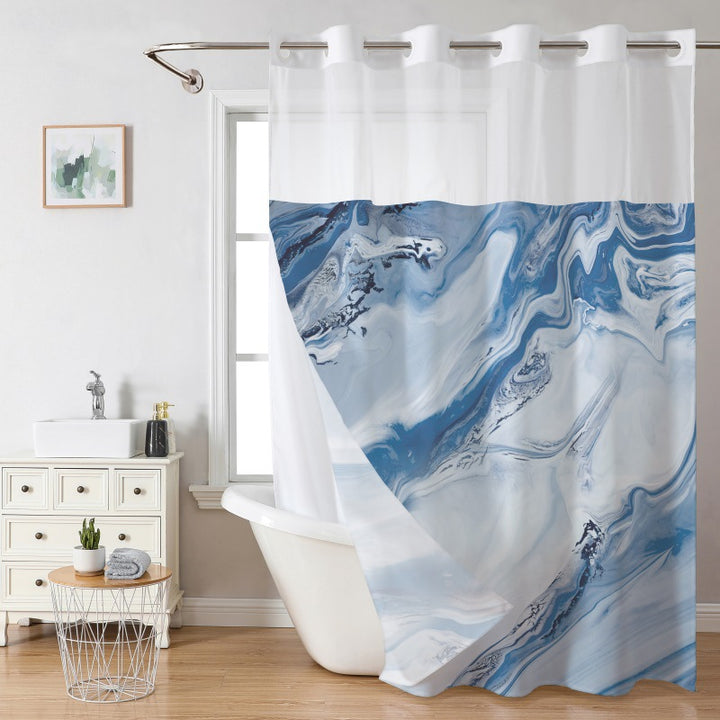 Luxury Marble Design Shower Curtain Bowlift