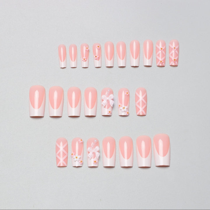 Decorative Floral and Bow Nail Extensions Bowlift