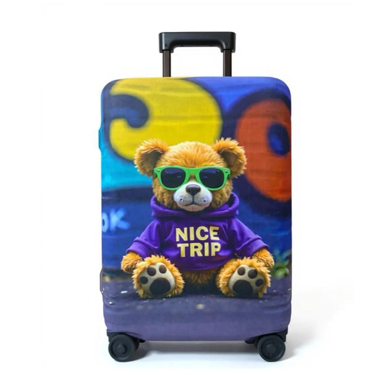 Unisex nan elastic suitcase cover with 3D dog design for trolley, stretchy and scratch-resistant Bowlift