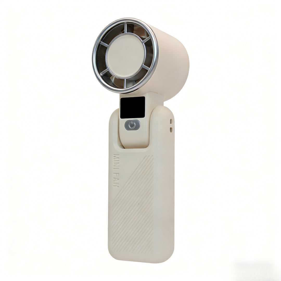 Women's Portable Mini Handheld Fan with USB Charging Function and Digital Display Bowlift