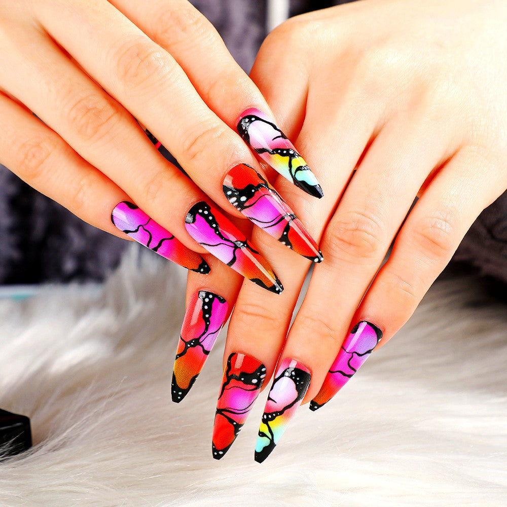 Creative design artificial nails with piano keys motif Bowlift