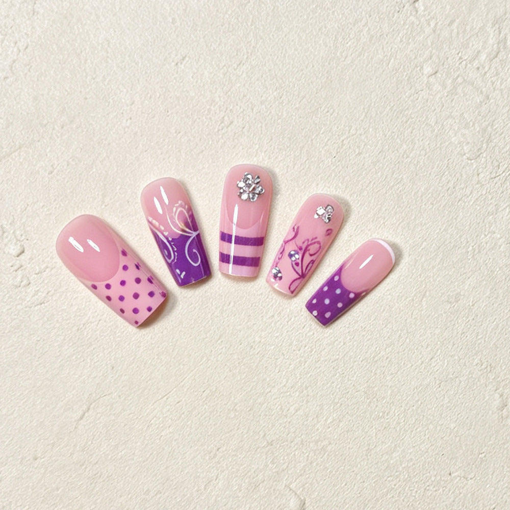 Decorative Long Acrylic Nail Art Tips Bowlift