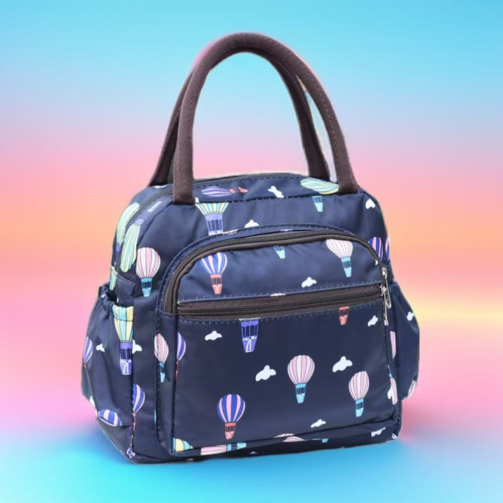 Cat Print Multi-Pocket Tote Bag Bowlift