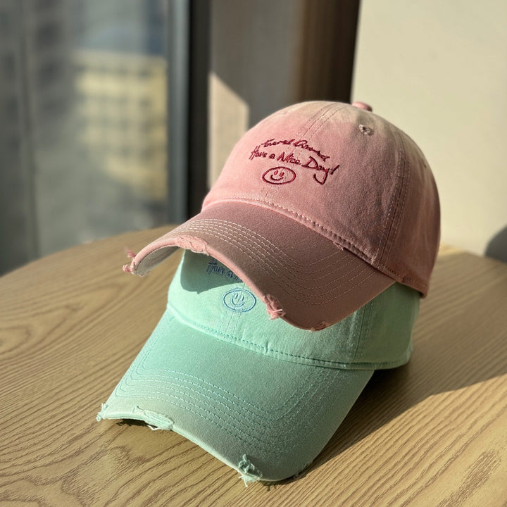 Women's Distressed Cotton Baseball Cap Bowlift 1784270914
