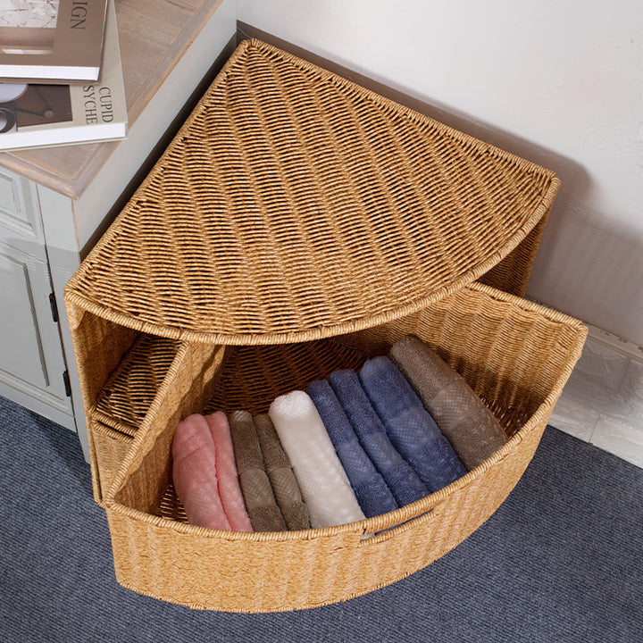 Corner Woven Storage Shelf Bowlift