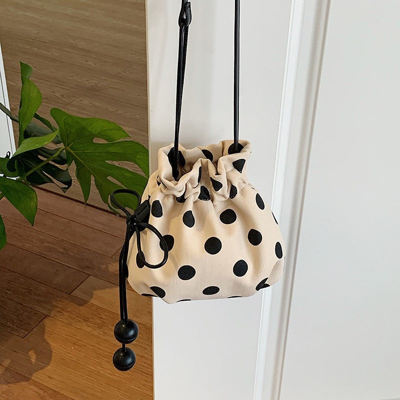WoFun Polka Dot Drawstring Mini Handbag Bowlift