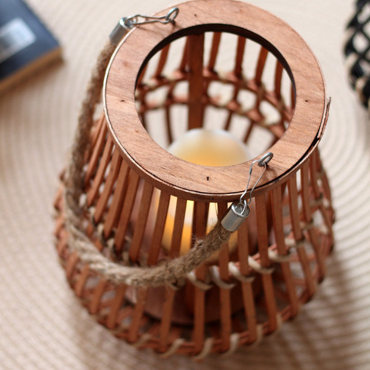 Stylish lantern with hemp handle Bowlift