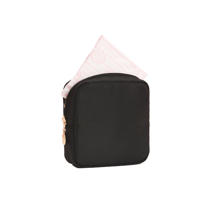 Cosmetic storage bag with fine stripe pattern Bowlift