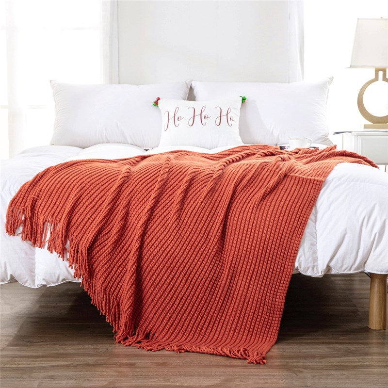 Home Decor Cozy Knitted Throw Blanket