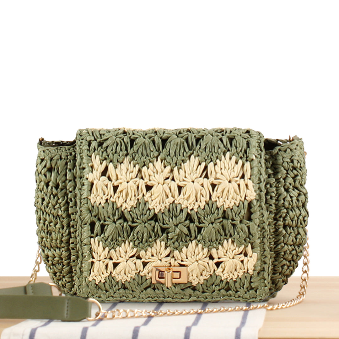 Handbag in Braided Flower Pattern Bowlift